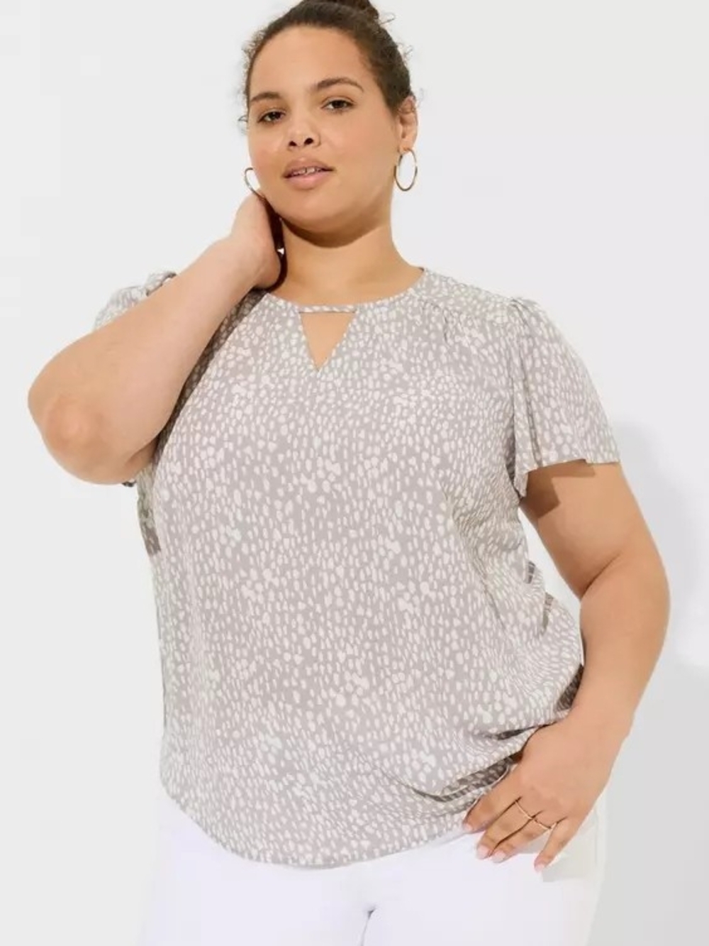 EUC Torrid Harper Flutter Sleeve Blouse- Size 1X